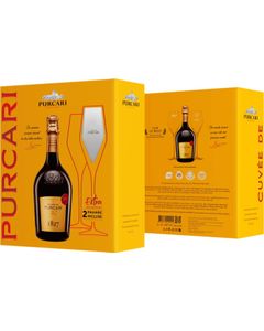 Cuvée de Purcari Vin Spumant Alb Brut 2 Pahare Cadou 0.75L
