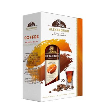 Alexandrion Brandy Coffee 2 Pahare Shot 0.7L
