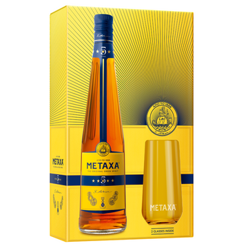 Metaxa Brandy 5 Stele 0.7L 2 Pahare