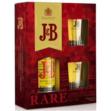 J&B Rare Whisky 0.7L 2 Pahare