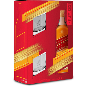 Johnnie Walker Whisky Red Label 0.7L 2 Pahare
