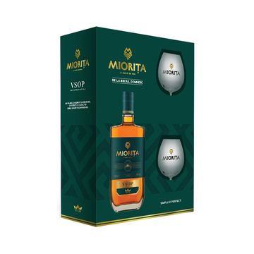 Miorița Vinars VSOP + 2 Pahare Cutie Cadou 0.7L