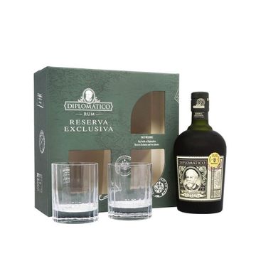 Diplomatico Reserva Exclusiva Rom 2 Pahare 0.7L 