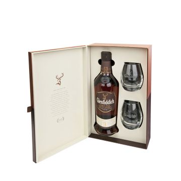 Glenfiddich 18YO Single Malt Whisky 0.7L 2 Pahare