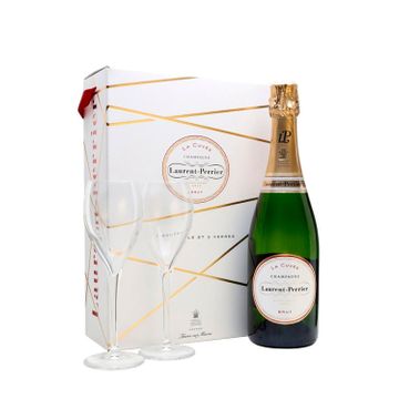 Laurent Perrier Sampanie La Cuvee Brut 0.75L 2 Pahare