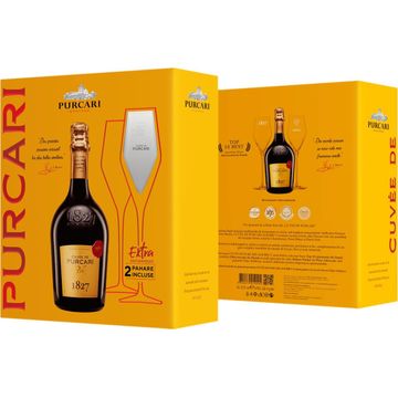 Cuvée de Purcari Vin Spumant Alb Brut 2 Pahare Cadou 0.75L