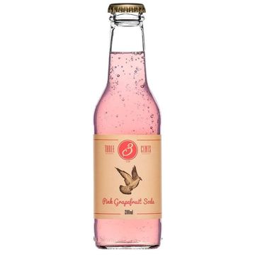 Three Cents Pink Grapefruit Soda 4 Bucati X 0.2L 