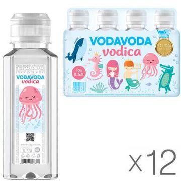 Vodavoda Minerala Naturala Plata PET Pentru Copii 12 Bucati X 0.33 L