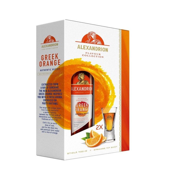 Alexandrion Brandy Greek Orange 2 Pahare Shot 0.7L