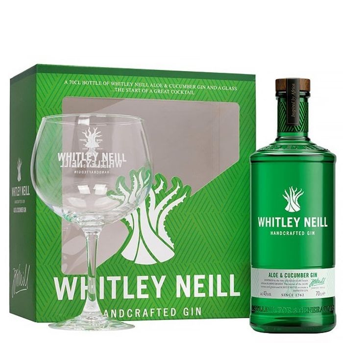 Whitley Neill Gin Aloe & Cucumber 0.7L 1 Pahar