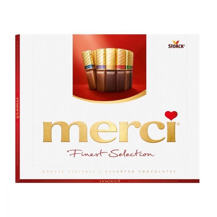 Praline de ciocolata Merci rosu 250 gr