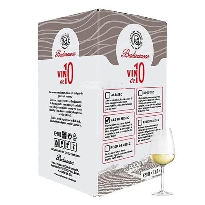 Budureasca Vin Alb Demisec BIB 10L   