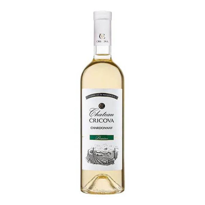 Cricova Vin Alb Demisec Chateau Chardonnay 0.75L