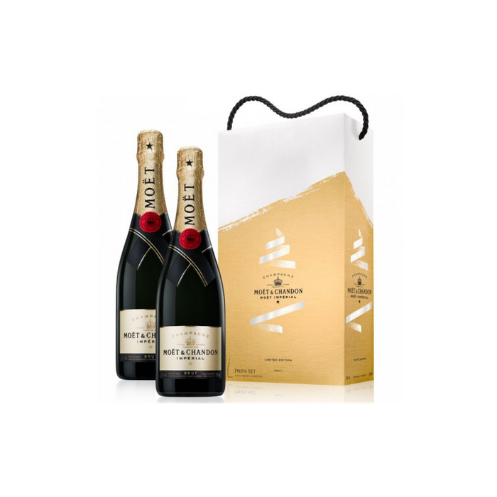 Moet & Chandon Sampanie Brut Imperial  + Cutie Cadou 2 x 0.75L