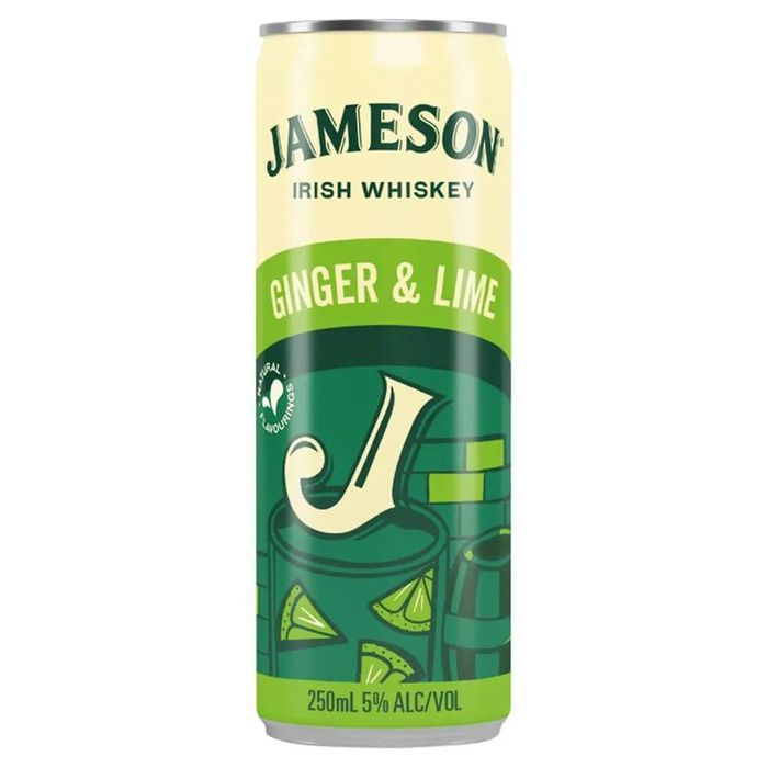 Jameson Irish Whisky Ginger & Lime 4 Bucati X 0.25L