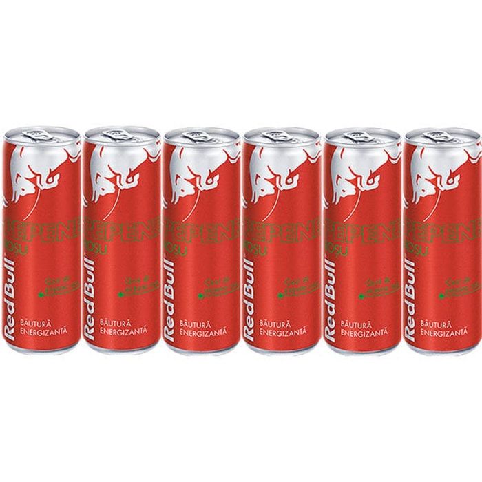 Red Bull Energy Drink Pepene Rosu 6 bucati X 0.25L