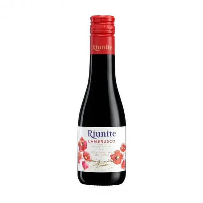 Riunite Lambrusco Rosu Emilia 187 ML