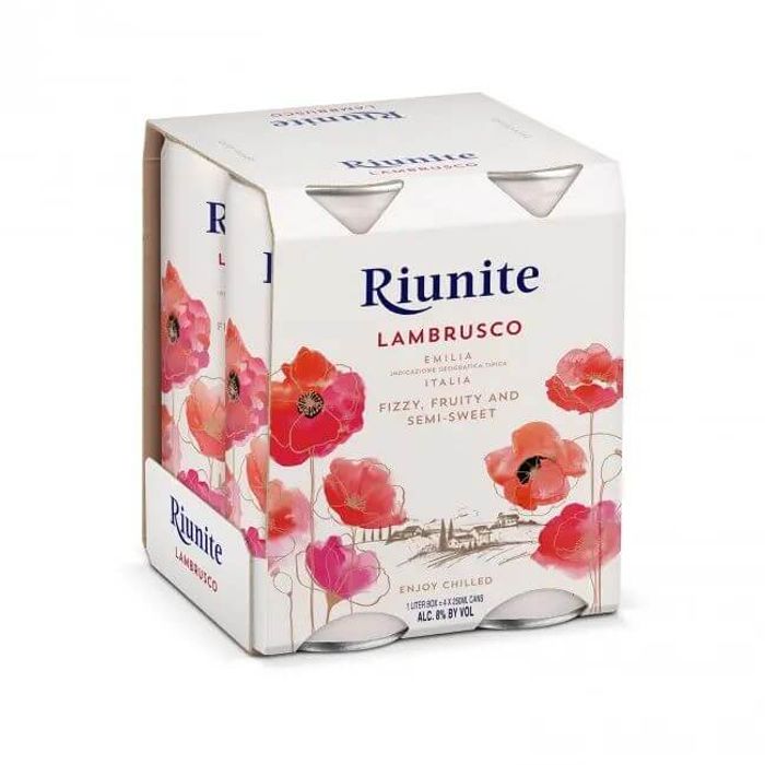 Riunite Lambrusco Rosu Emilia 4 X 250 ML