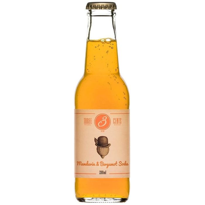 Three Cents Mandarin & Bergamot Soda 4 Bucati X 0.2L 