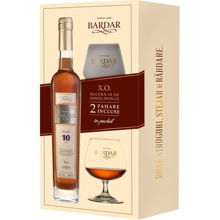 Bardar Vinars Gold XO 10 YO 0.5L 2 Pahare