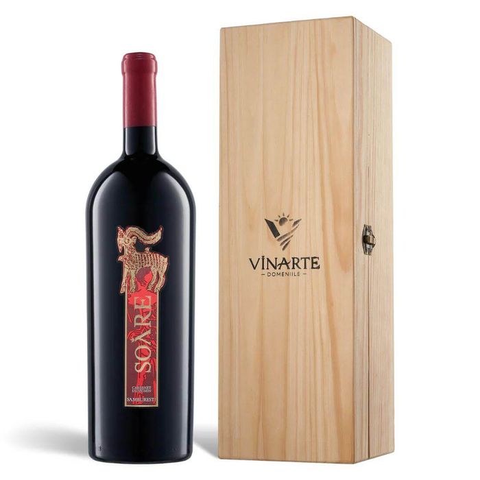 Vinarte Prince Mircea Vin Rosu Cabernet Sauvignon Magnum Cutie de lemn 1.5L 