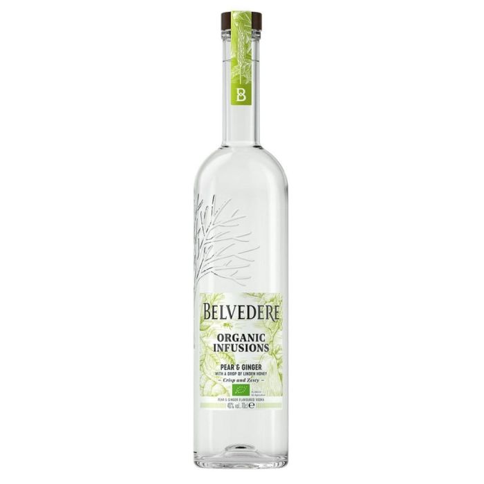 Belvedere Vodka Organic Infusions Pear & Ginger 0.7L Belvedere Vodka Organic Infusions Pear & Ginger 0.7L