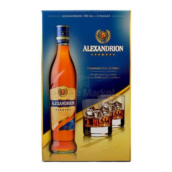 Alexandrion Brandy 7 Stele 0.7L 2 Pahare Alexandrion Brandy 7 Stele 0.7L 2 Pahare