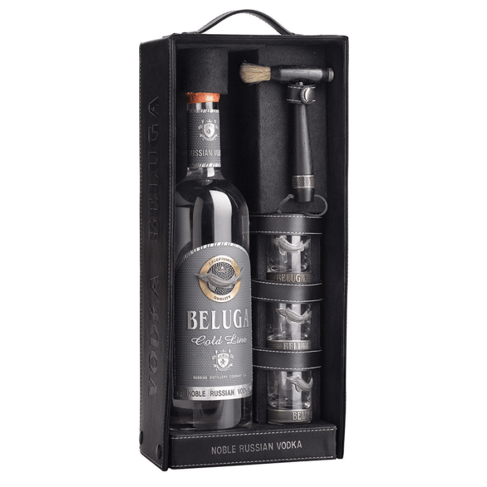 Beluga Vodka Gold Line 0.7L Cutie Piele 3 Shots Beluga Vodka Gold Line 0.7L Cutie Piele 3 Shots