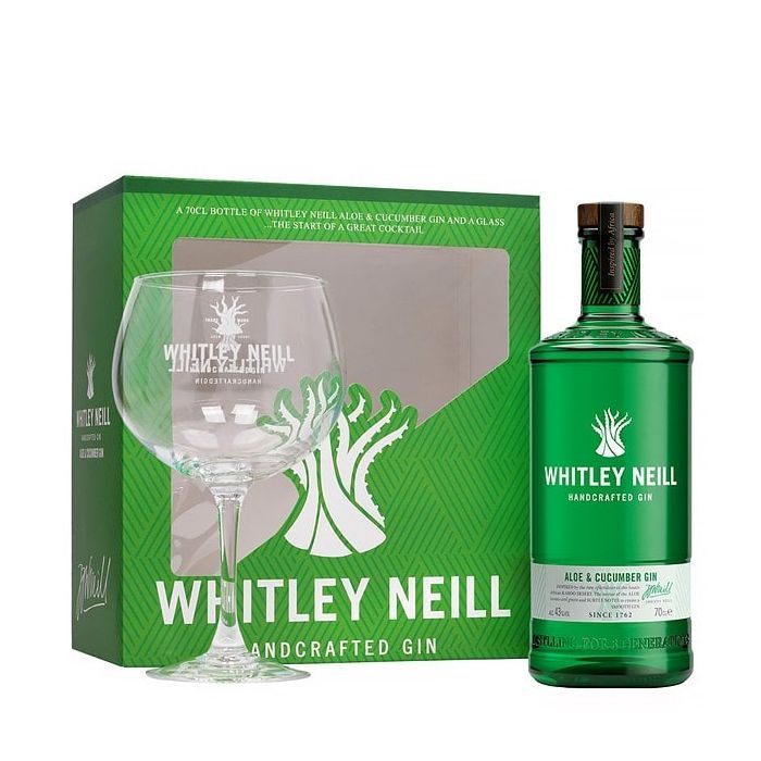 Whitley Neill Gin Aloe & Cucumber 0.7L 1 Pahar