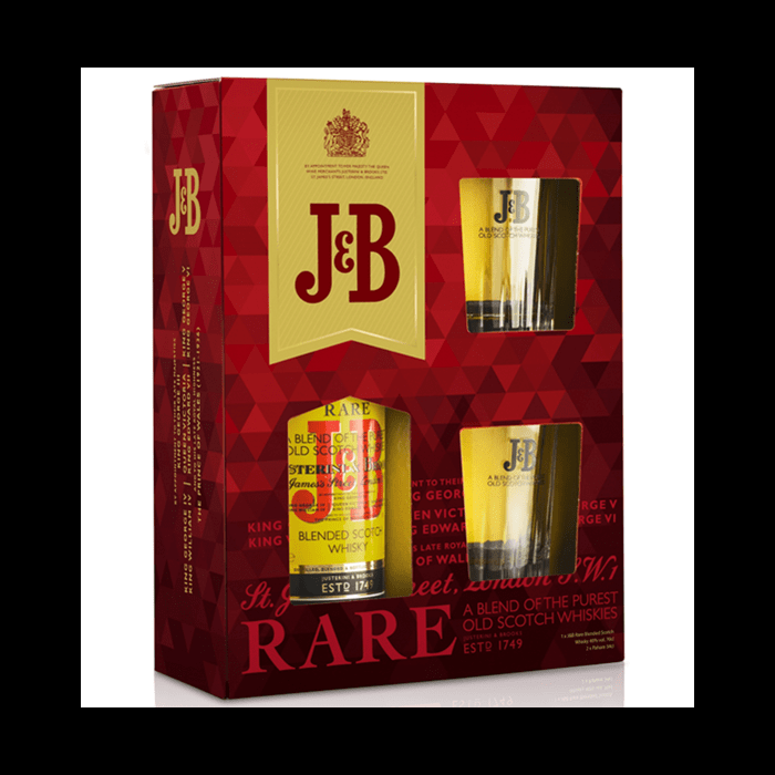 J&B Rare Whisky 0.7L 2 Pahare J&B Rare Whisky 0.7L 2 Pahare