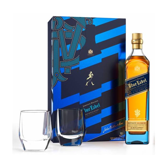 Johnnie Walker Whisky Blue Label 2 pahare 0.7L Johnnie Walker Whisky Blue Label 2 pahare 0.7L
