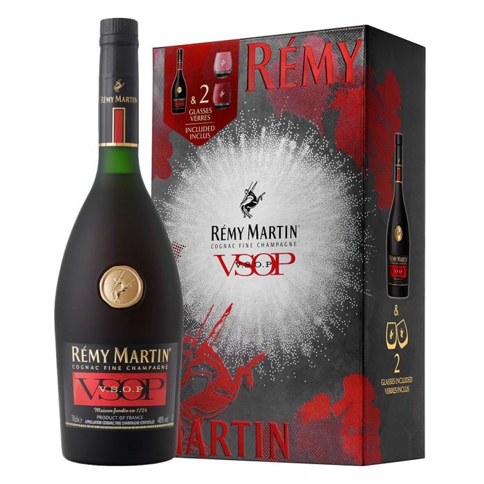 Remy Martin Cognac VSOP 0.7L Gift Box 2 Pahare Remy Martin Cognac VSOP 0.7L Gift Box 2 Pahare