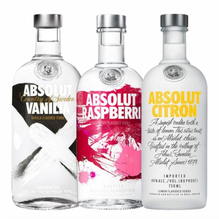 Pachet Absolut Trio Vodka