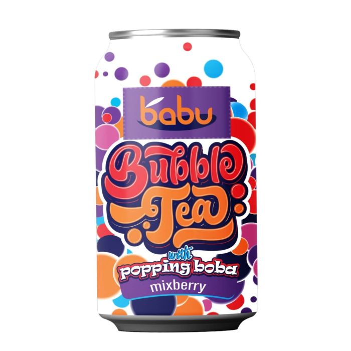 Babu Bubble Tea Mix Berry 4 Bucati X 0.315L Babu Bubble Tea Mix Berry 4 Bucati X 0.315L