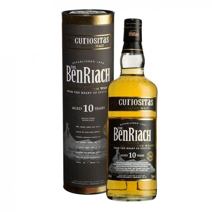 Benriach Curiositas Peated 10YO Single Malt Whisky 0.7L Benriach Curiositas Peated 10YO Single Malt Whisky 0.7L