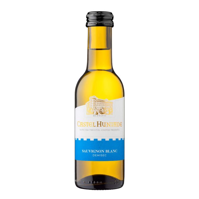 Cramele Recas Vin Alb Castel Huniade Sauvignon Blanc 187ML