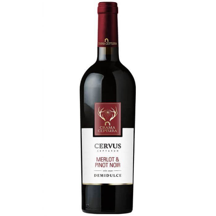 Crama Ceptura Vin Rosu Demidulce Cervus Cepturum Merlot & Pinot Noir 0.75L Crama Ceptura Vin Rosu Demidulce Cervus Cepturum Merlot & Pinot Noir 0.75L