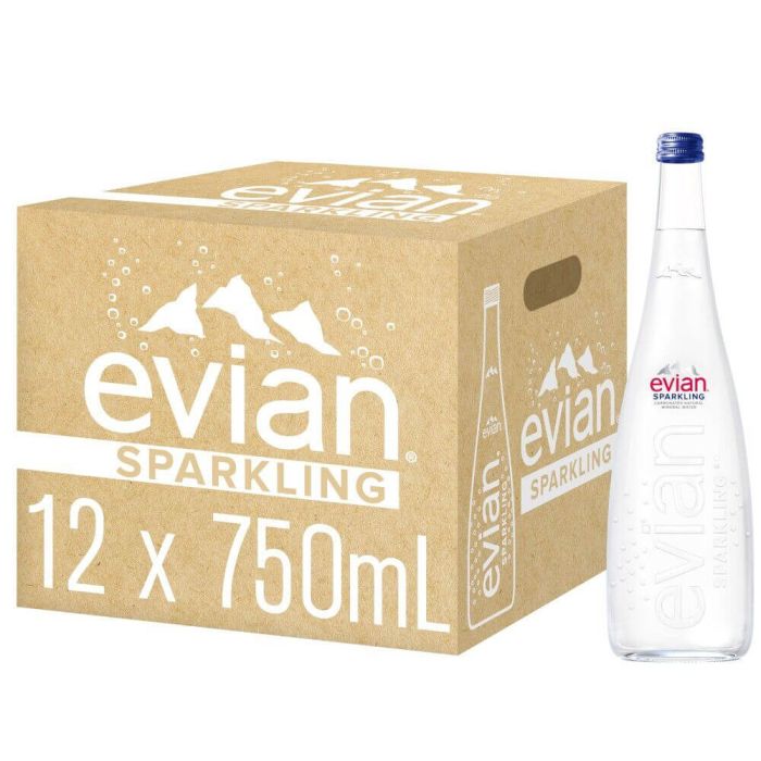 Evian apa minerala sparkling sticla 12 Bucati X 750 ML