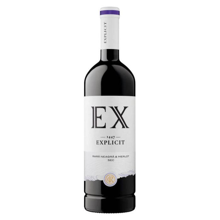 Cramele Recas Vin Rosu Explicit Rara Neagra & Merlot 0.75L Cramele Recas Vin Rosu Explicit Rara Neagra & Merlot 0.75L