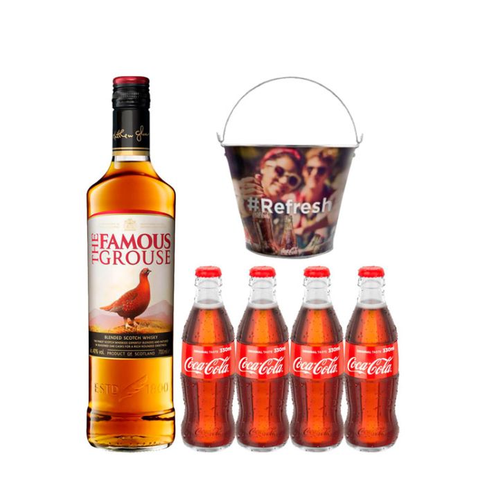 The Famous Grouse Whisky 0.7L & Coca Cola 4 Bucati X 0.33L