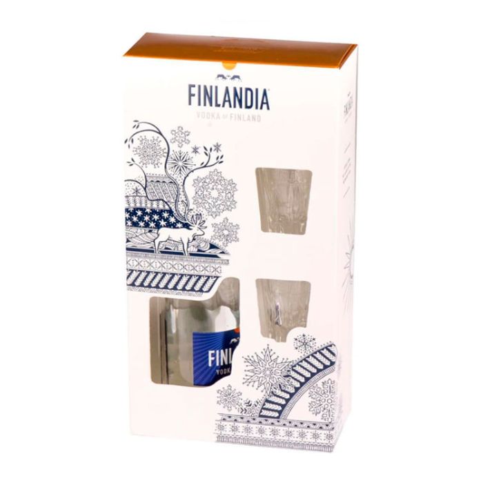 Finlandia Vodka 0.7L Cutie 2 Pahare Finlandia Vodka 0.7L Cutie 2 Pahare