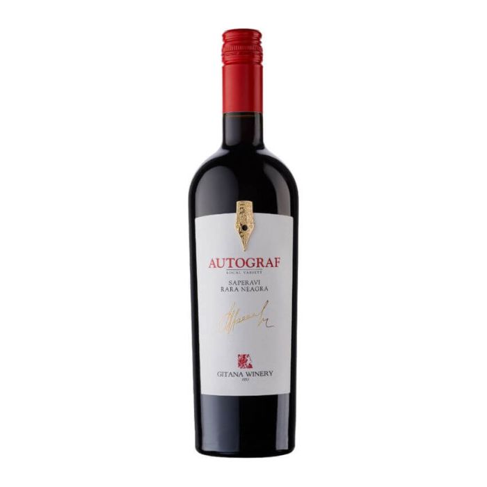 Gitana Vin Rosu Autograf Saperavi Rara Neagra 0.75L Gitana Vin Rosu Autograf Saperavi Rara Neagra 0.75L