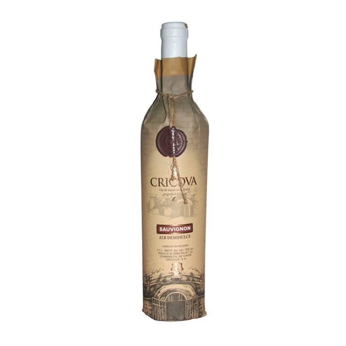 Cricova Vin Alb Demidulce Hartie Sauvingon 0.75L