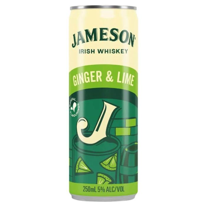 Jameson Irish Whisky Ginger & Lime 4 Bucati X 0.25L Jameson Irish Whisky Ginger & Lime 4 Bucati X 0.25L