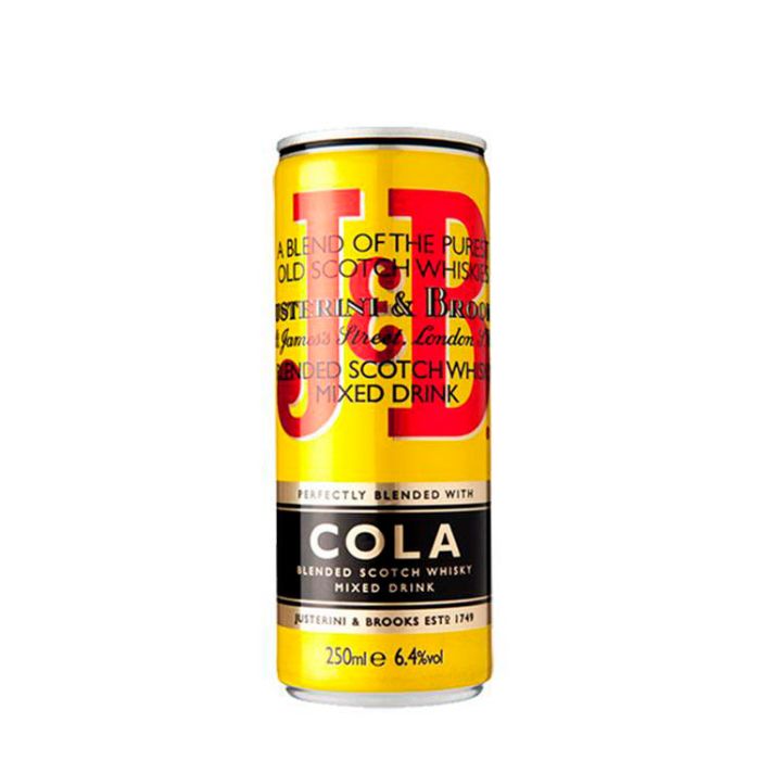 J&B WHISKY COLA 4 BUCATI X 0.25L