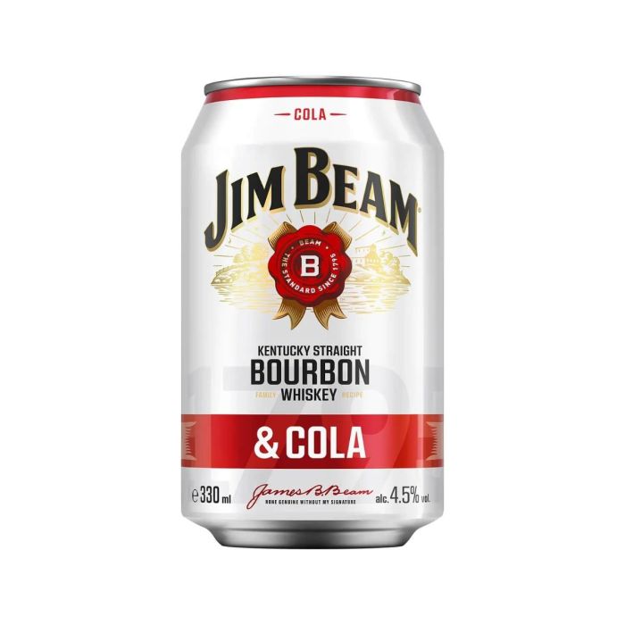 Jim Beam Whisky & Cola 4 X 0.33L Jim Beam Whisky & Cola 4 X 0.33L