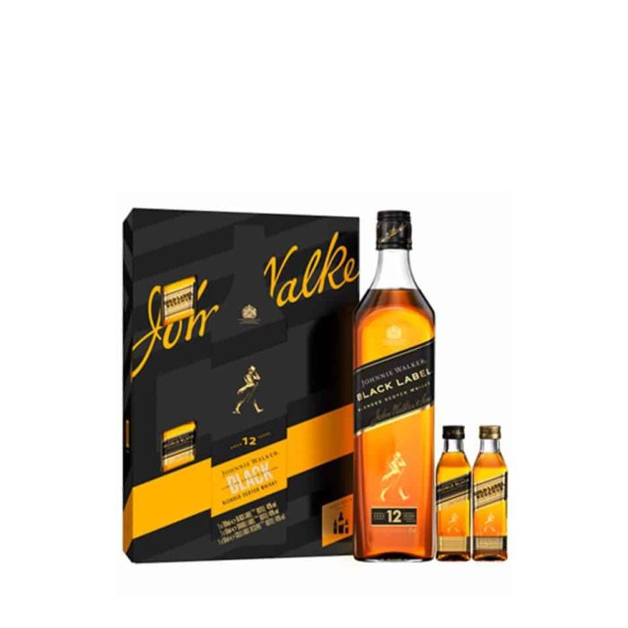 Johnnie Walker Whisky Black Label 0.7L + 2 Miniaturi Johnnie Walker Whisky Black Label 0.7L + 2 Miniaturi