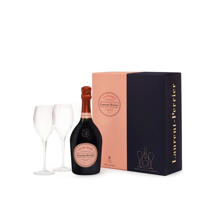 Laurent Perrier Sampanie Cuvee Rose 0.75L 2 Pahare