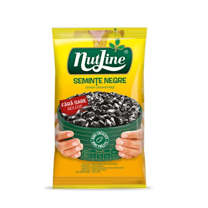 Nutline Seminte Floarea Soarelui Negre Fara Sare 10 Bucati X 100GR Nutline Seminte Floarea Soarelui Negre Fara Sare 10 Bucati X 100GR
