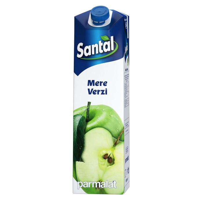 Suc De Mere Verzi Santal 4 Bucati X 1L Suc De Mere Verzi Santal 4 Bucati X 1L